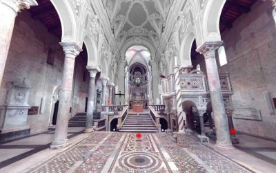 Walk through a church with virtual reality