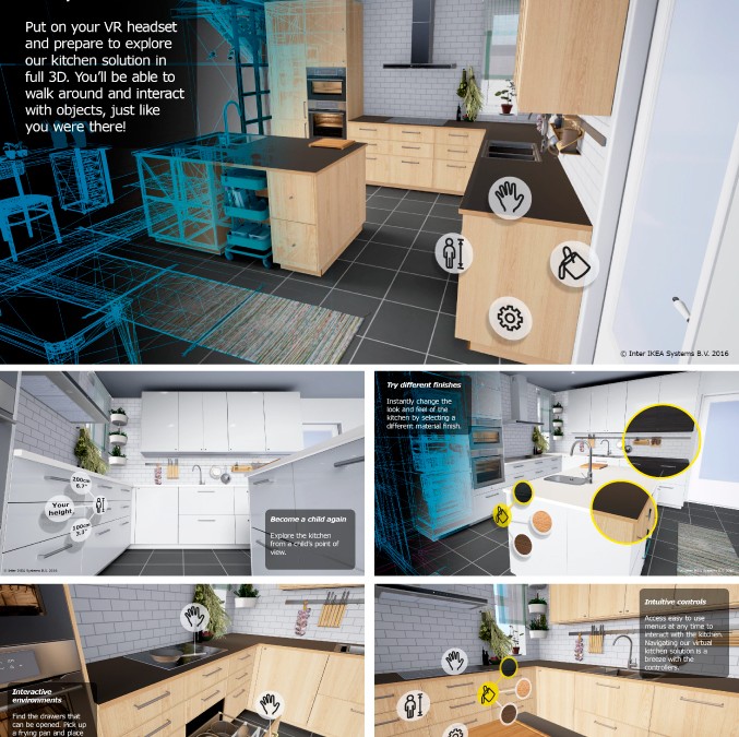Virtual reality kitchen experience by Ikea